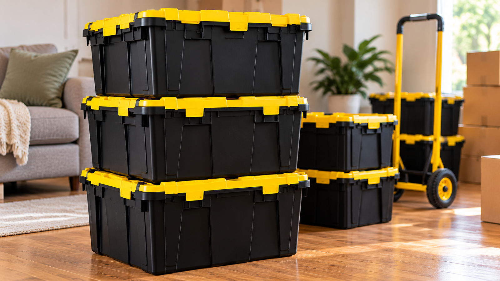 10 reusable plastic moving boxes for moving house